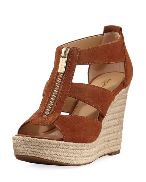 michael kors suede wedges.